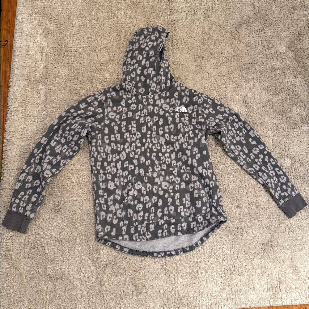 The North Face Gray animal print Girls Hoodie